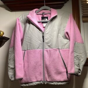 The North Face Pink and Gray Kids Hoodie